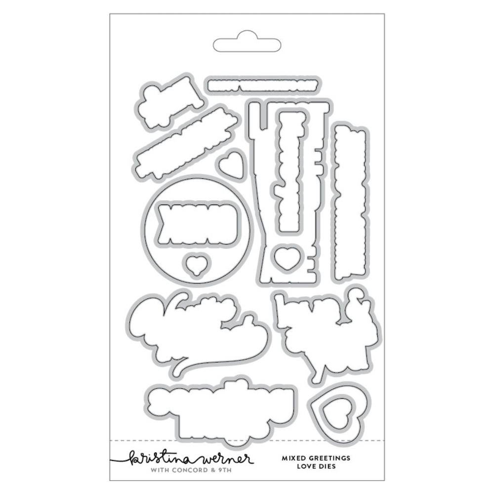 Concord & 9th Kristina Werner Mixed Greetings Love Stamp and Die Bundle