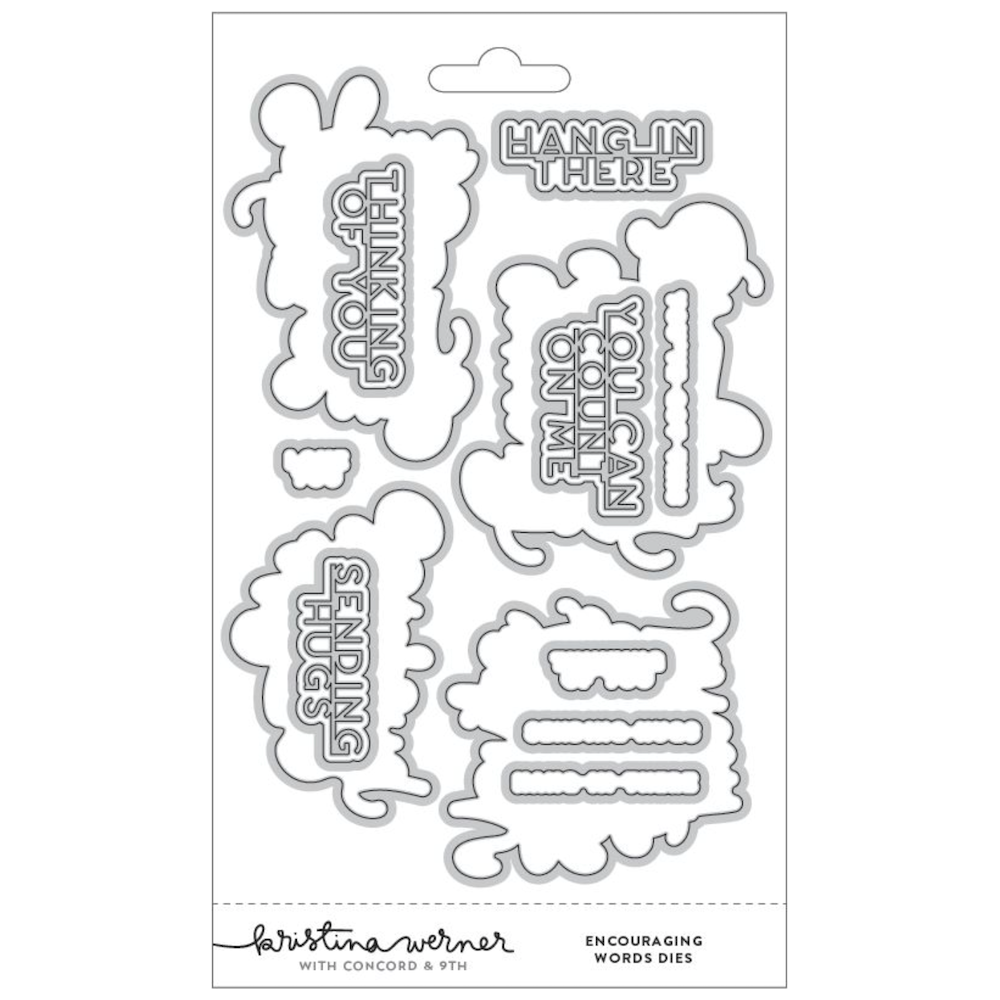Concord & 9th Kristina Werner Encouraging Words Stamp and Die Bundle