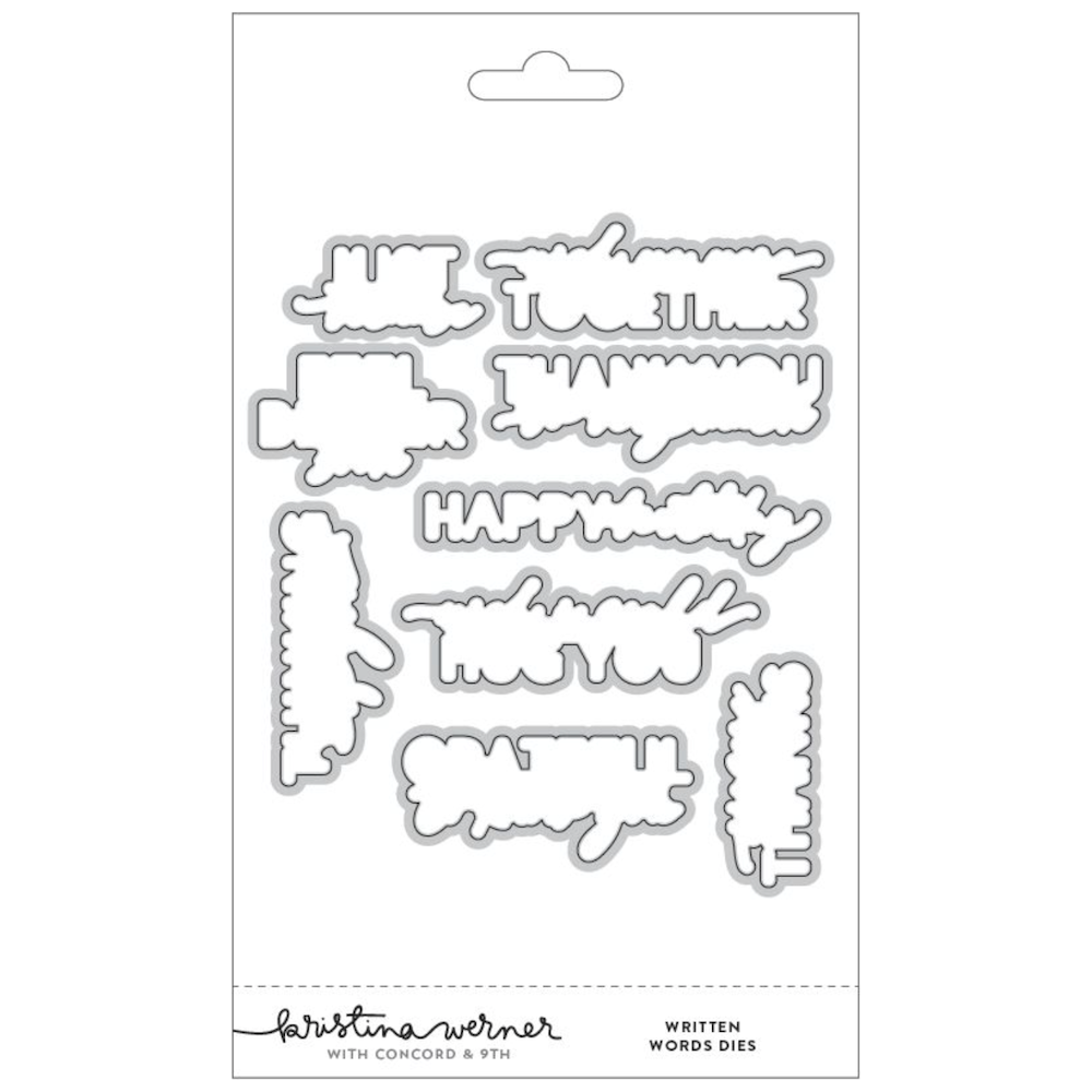 Concord & 9th Kristina Werner Written Words Stamp and Die Bundle