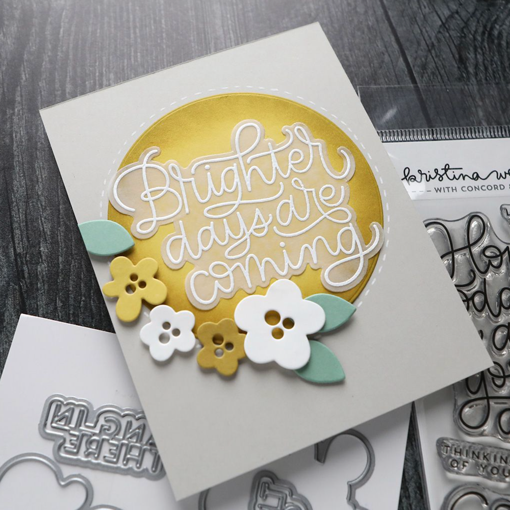 Concord & 9th Kristina Werner Encouraging Words Stamp and Die Bundle
