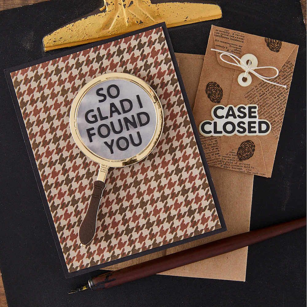 Hero Arts It's No Mystery Clear Stamp and Die Set sb508