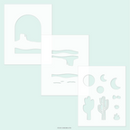 Concord & 9th Desertscape Stamp Die and Stencil Bundle