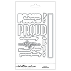 Concord & 9th Kristina Werner Proud Words Stamp and Die Bundle