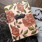 Concord & 9th Kristina Werner Long Line Roses Clear Stamp Set kw1132