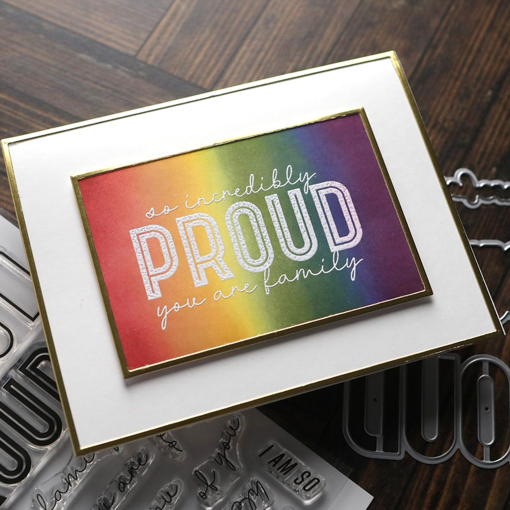 Concord & 9th Kristina Werner Proud Words Stamp and Die Bundle