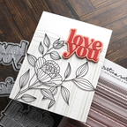 Concord & 9th Kristina Werner Long Line Roses Stamp Die and Stencil Bundle