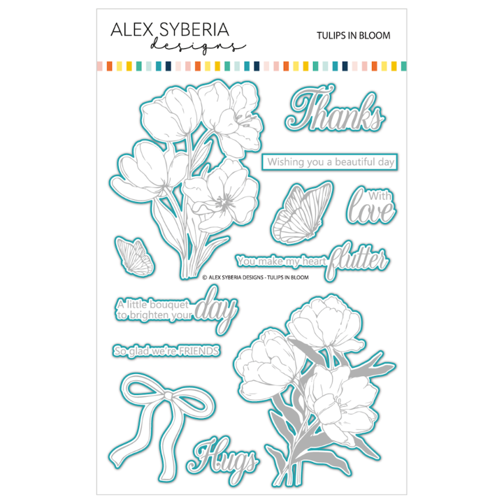 Alex Syberia Designs Tulips in Bloom Stamp and Die Bundle