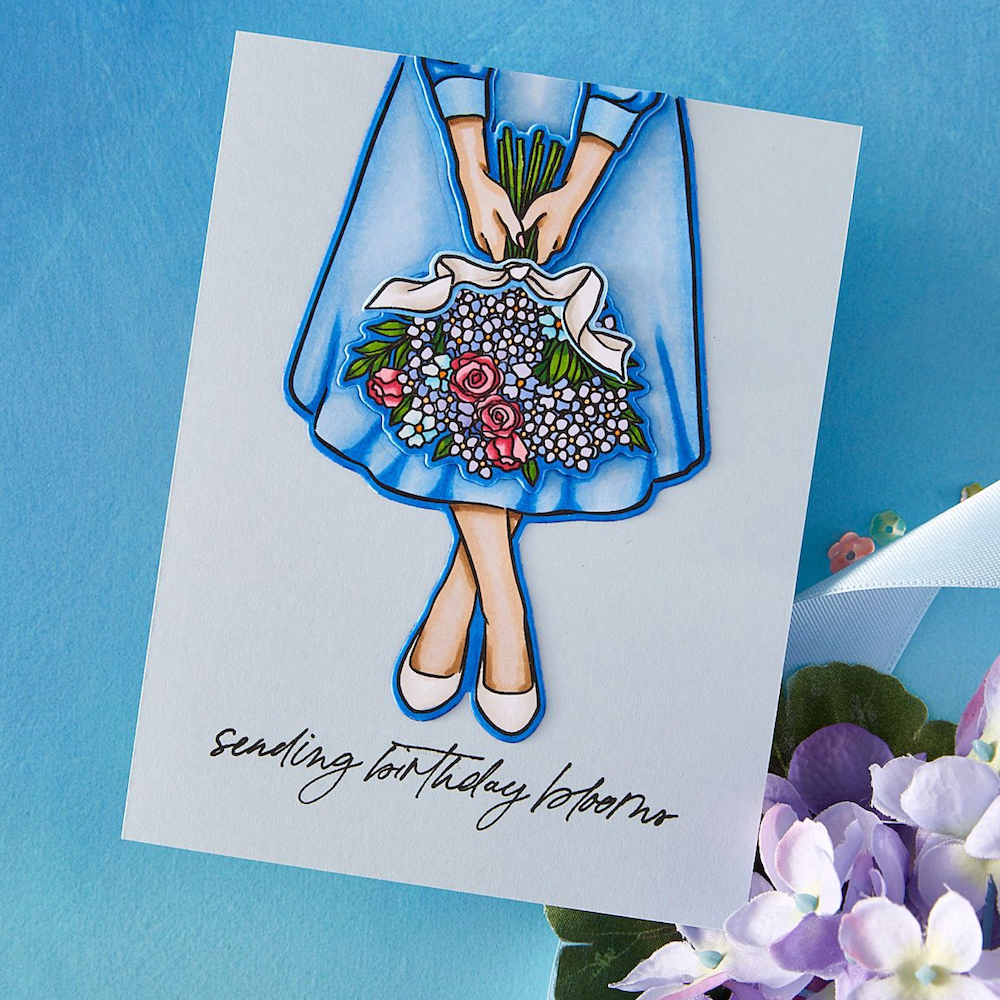 Hero Arts Summer Bouquet Clear Stamp and Die Set dc318
