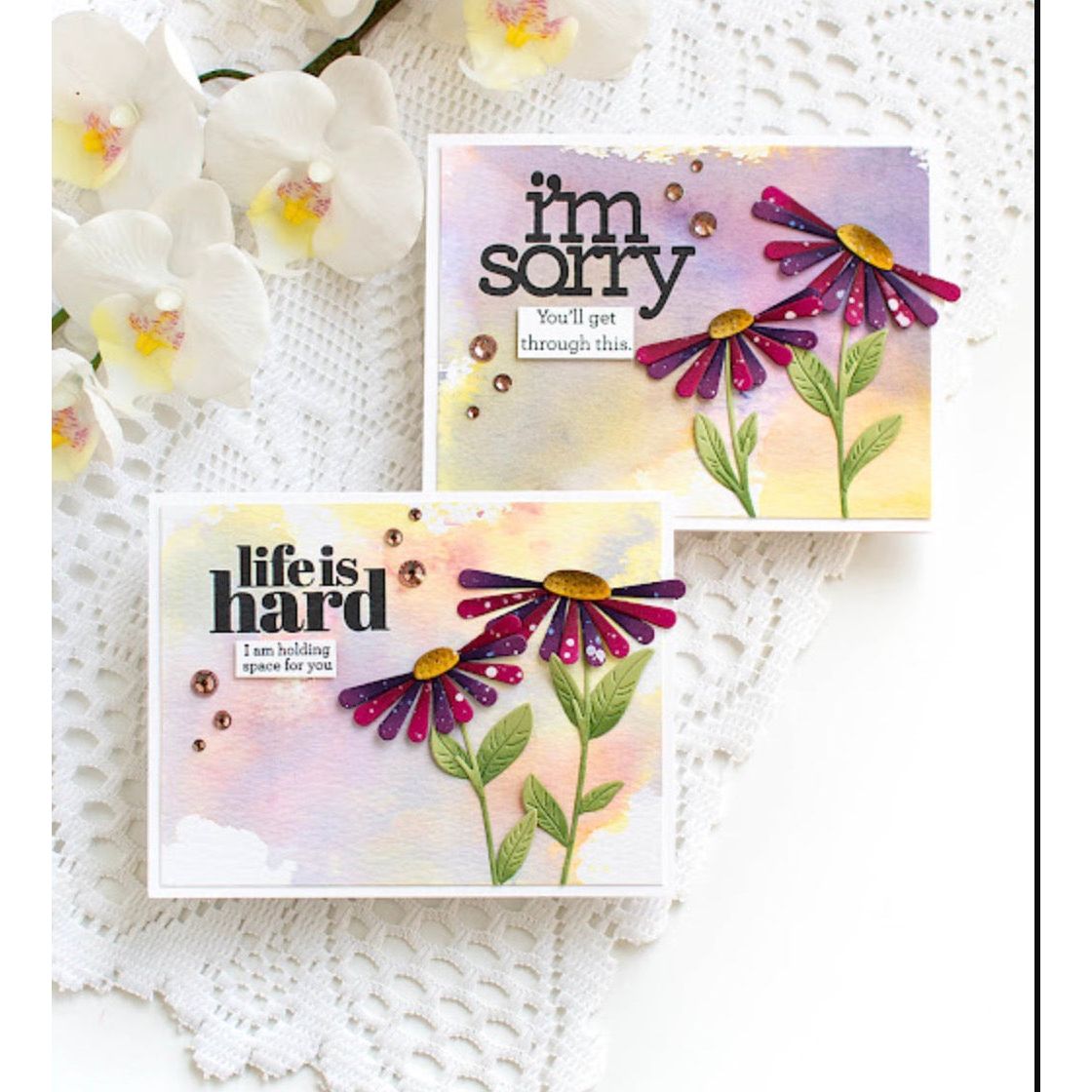 Simon Says Stamp Tilted Daisies Wafer Dies s1016 Friend Like You Encouragement Cards | color-code:ALT11