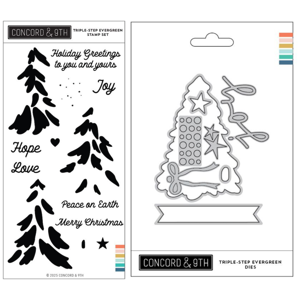 Concord & 9th Triple-step Evergreen Stamp and Die Bundle