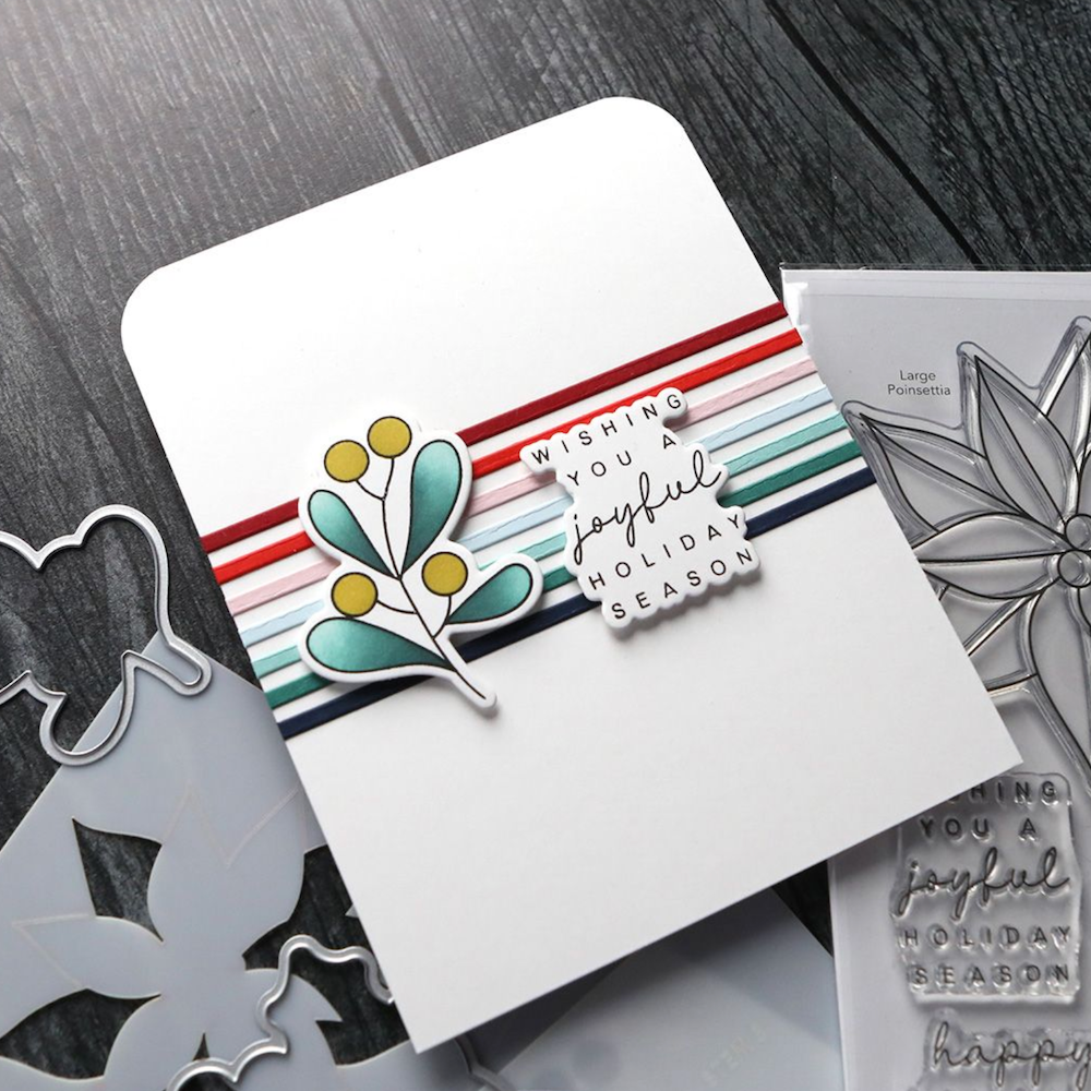 Concord & 9th Kristina Werner Winter Greenery Stamp Die and Stencil Bundle