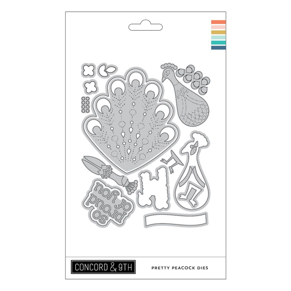 Concord & 9th Pretty Peacock Stamp and Die Bundle