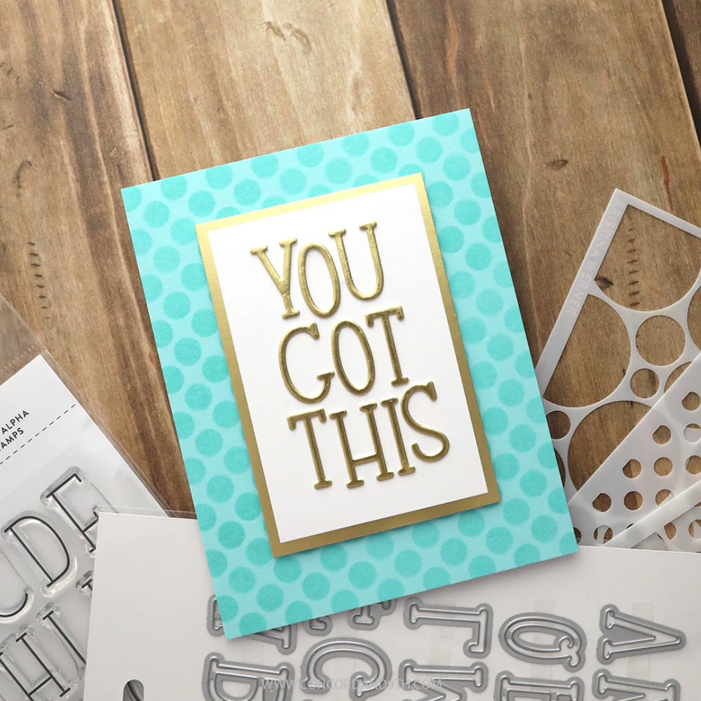Concord & 9th Kristina Werner Lucky Alpha Stamp and Die Bundle