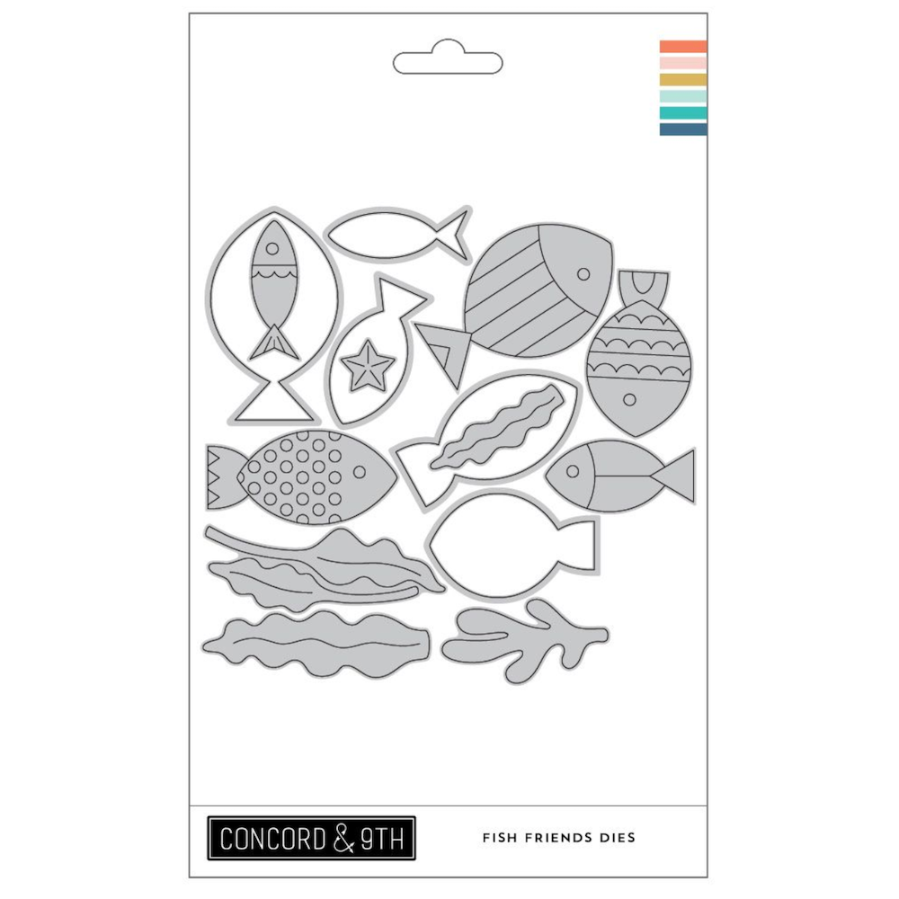 Concord & 9th Fish Friends Stamps Dies and Stencils Bundle