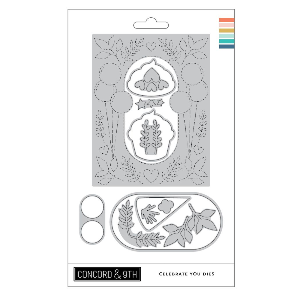 Concord & 9th Celebrate You Stamps Dies and Stencils Bundle