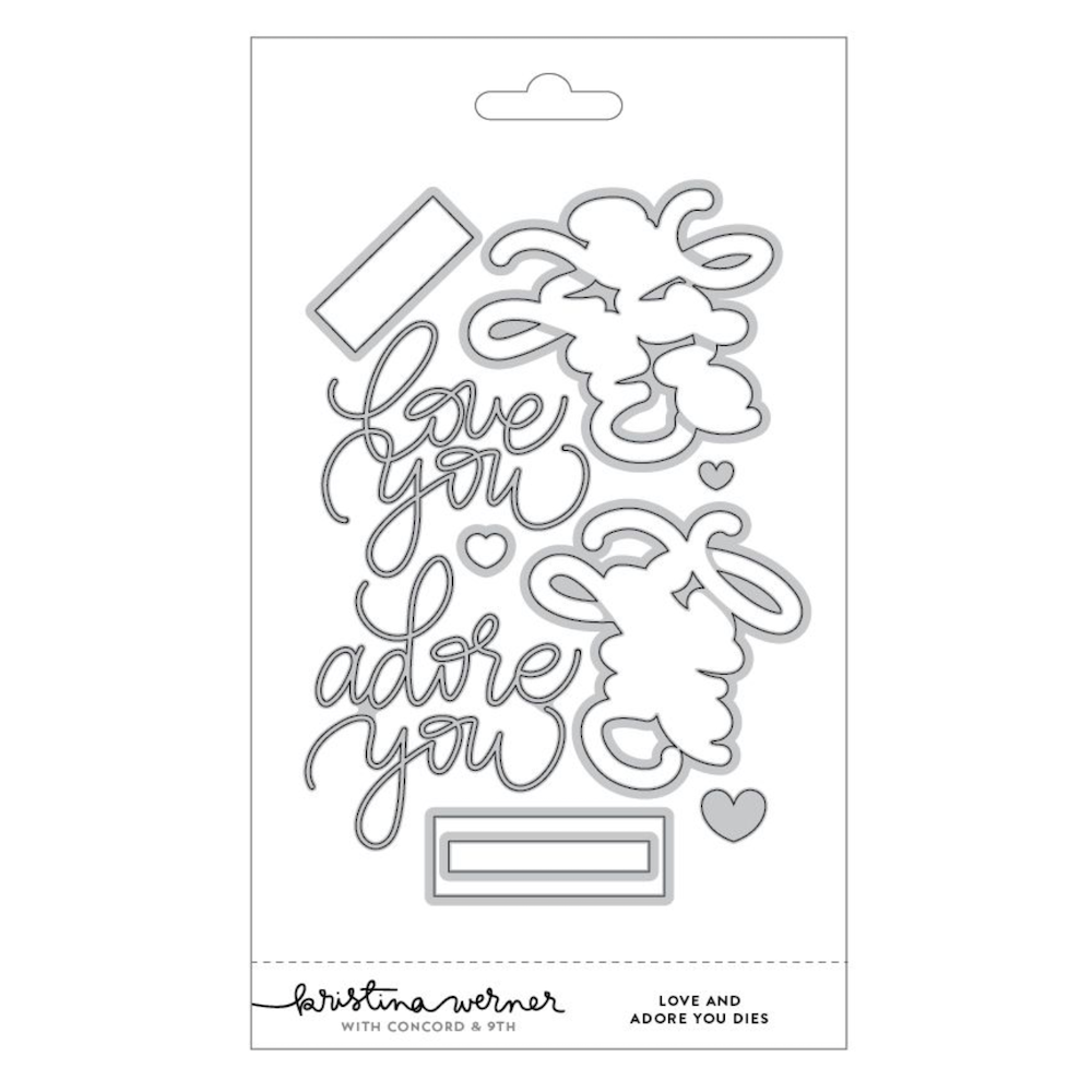 Concord & 9th Kristina Werner Love and Adore You Stamps and Dies Bundle