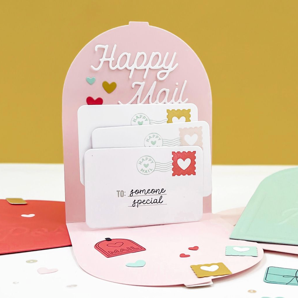 Concord & 9th Happy Mail Stamps Dies and Embossing Folder Bundle