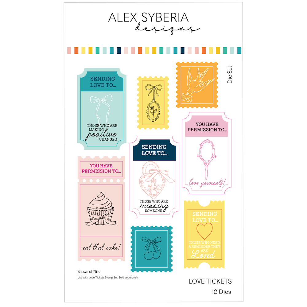 Alex Syberia Designs Love Tickets Stamp and Die Bundle