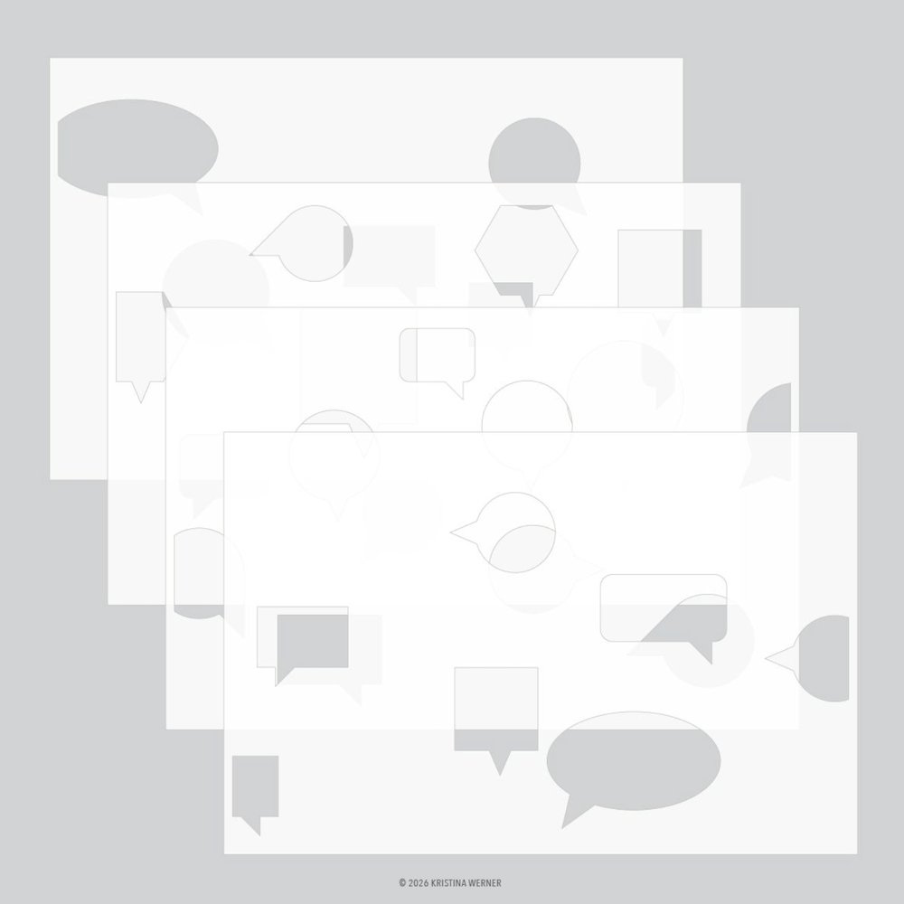 Concord & 9th Kristina Werner Just Talking Stamps Dies and Stencils Bundle