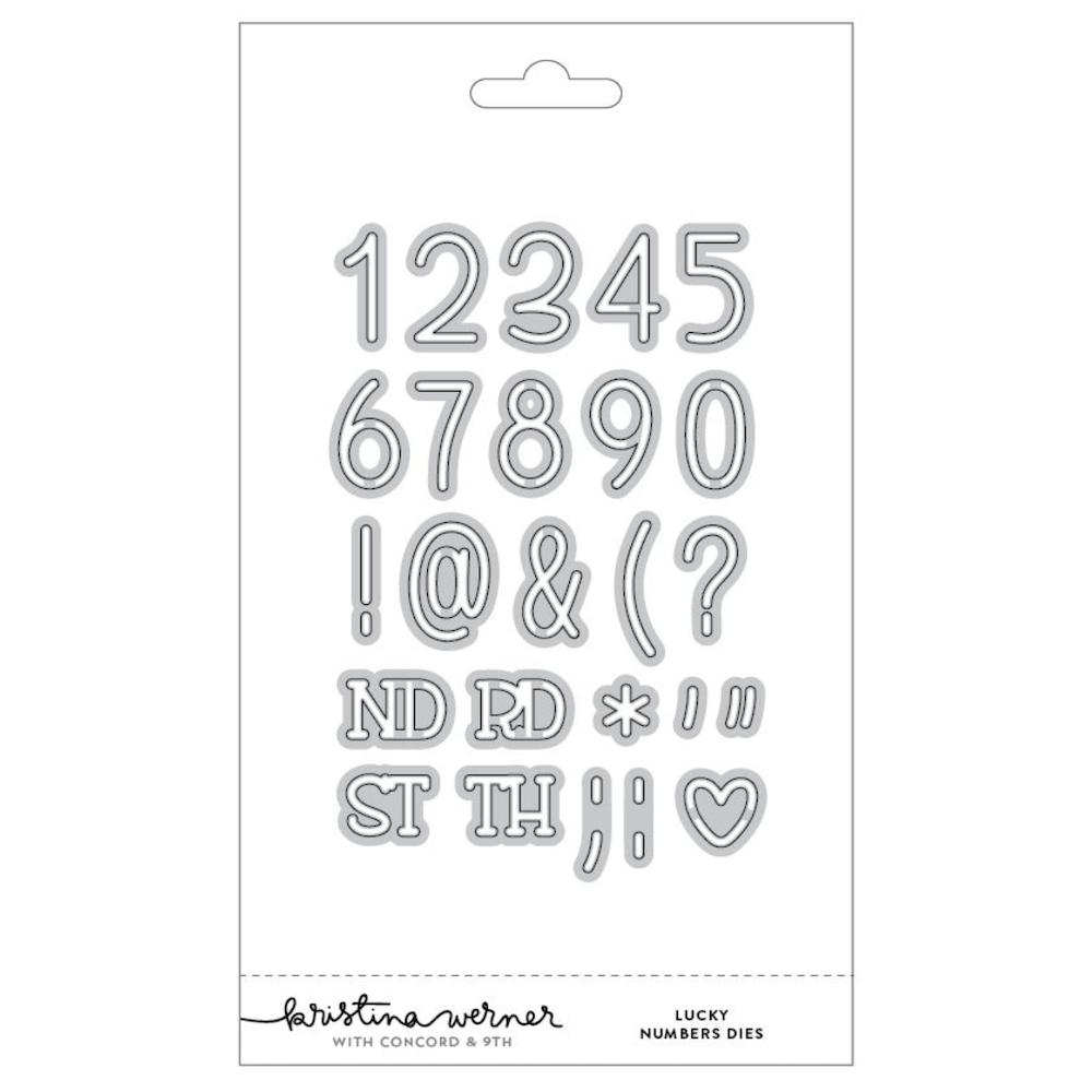 Concord & 9th Kristina Werner Lucky Numbers Stamps and Dies Bundle
