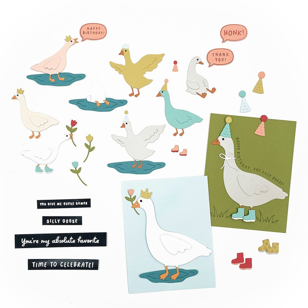 Concord & 9th Silly Goose Stamps and Dies Bundle