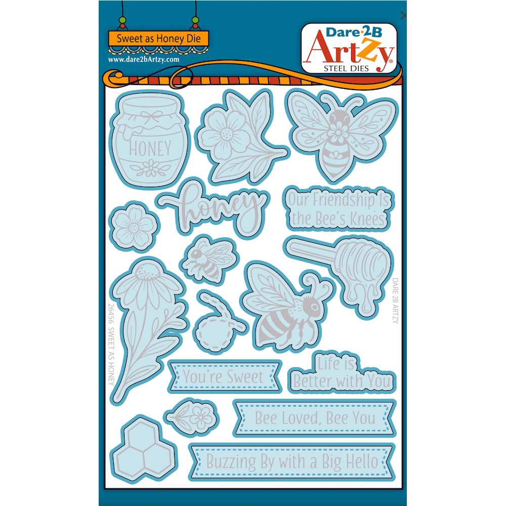 Dare 2B Artzy Sweet as Honey Stamps and Dies Bundle