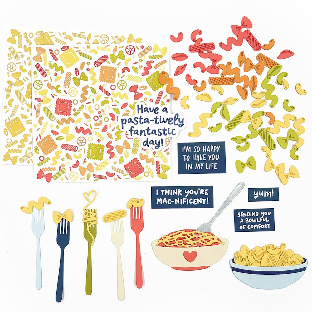 Concord & 9th Lotsa Pasta Turnabout Stamp and Dies Bundle