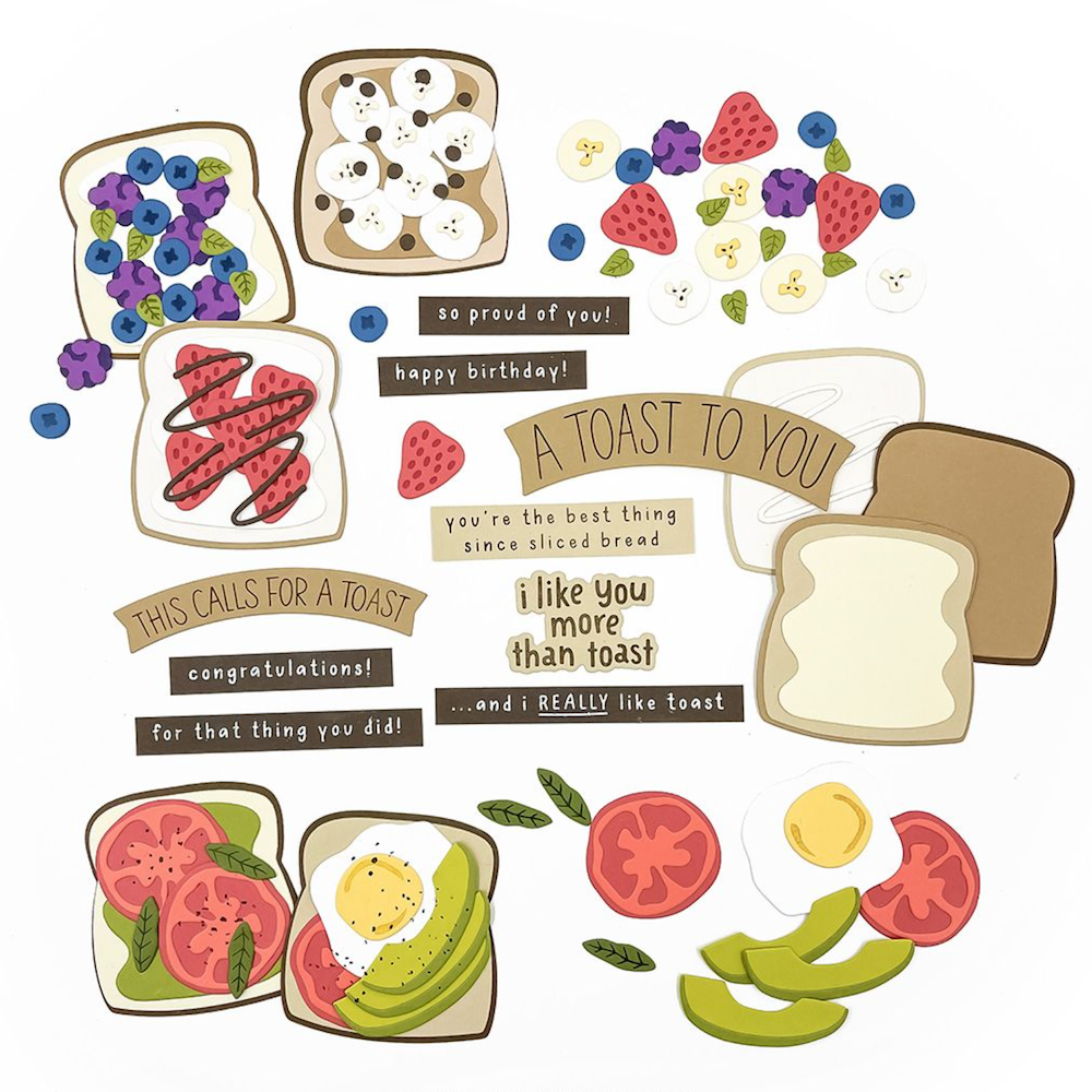 Concord & 9th Toast Time Stamps and Dies Bundle