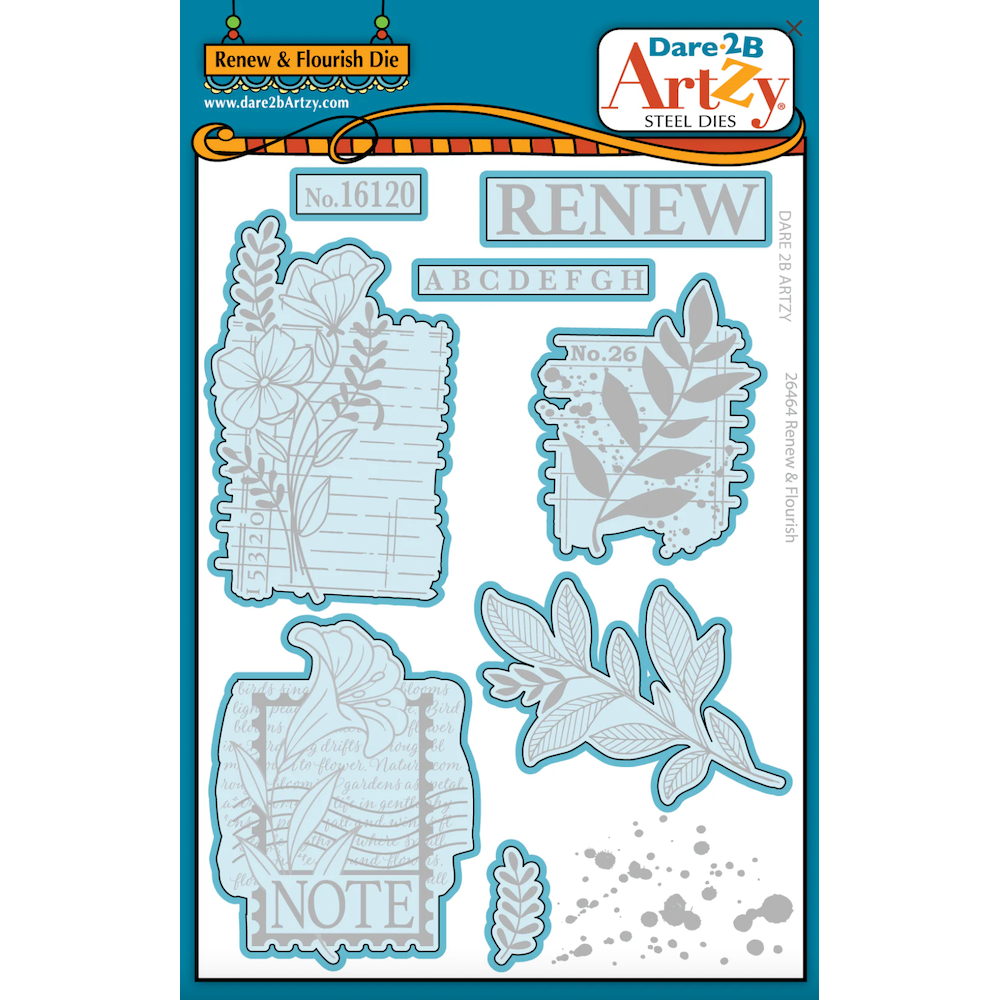 Dare 2B Artzy Renew & Flourish Stamps and Dies Bundle