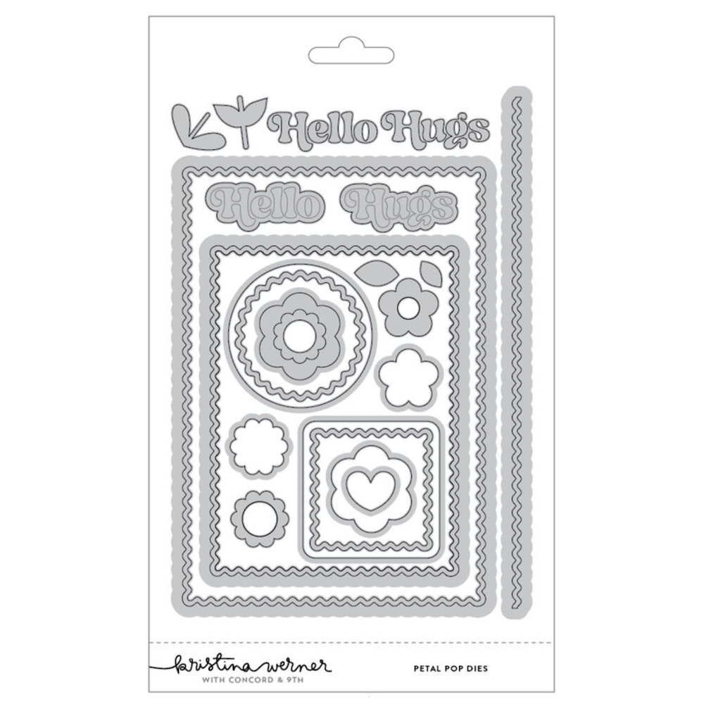 Concord & 9th Kristina Werner Petal Pop Stamps Dies and Stencils Bundle