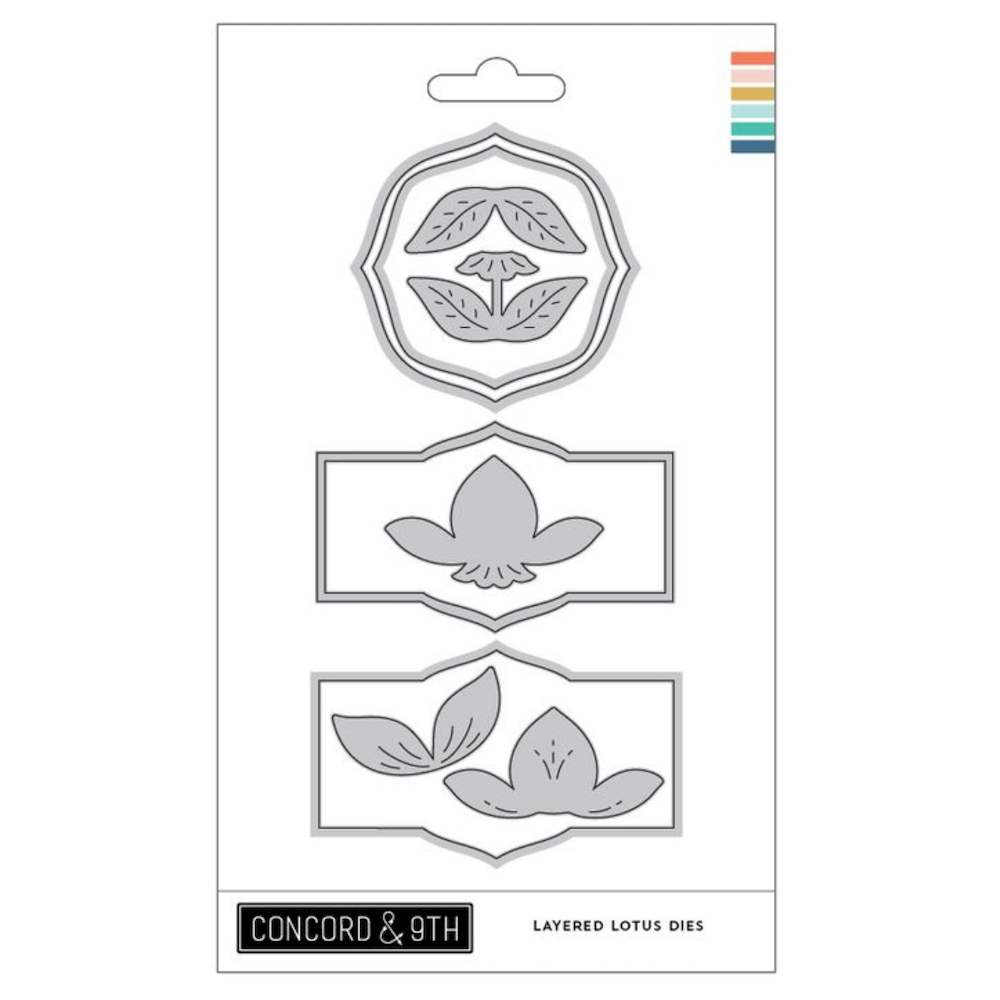 Concord & 9th Layered Lotus Stamps Dies and Stencils Bundle