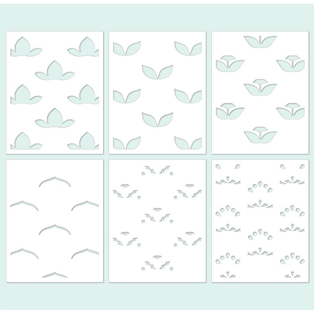 Concord & 9th Layered Lotus Stamps Dies and Stencils Bundle