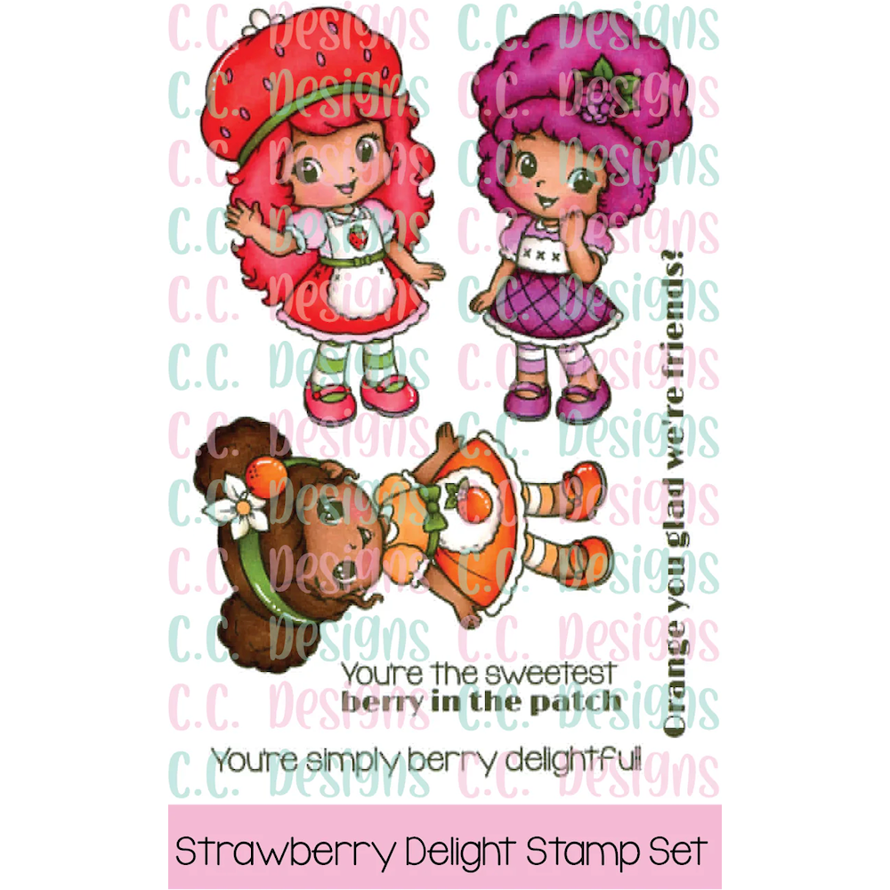 C.C. Designs Strawberry Delight Clear Stamp Set ccd-0429