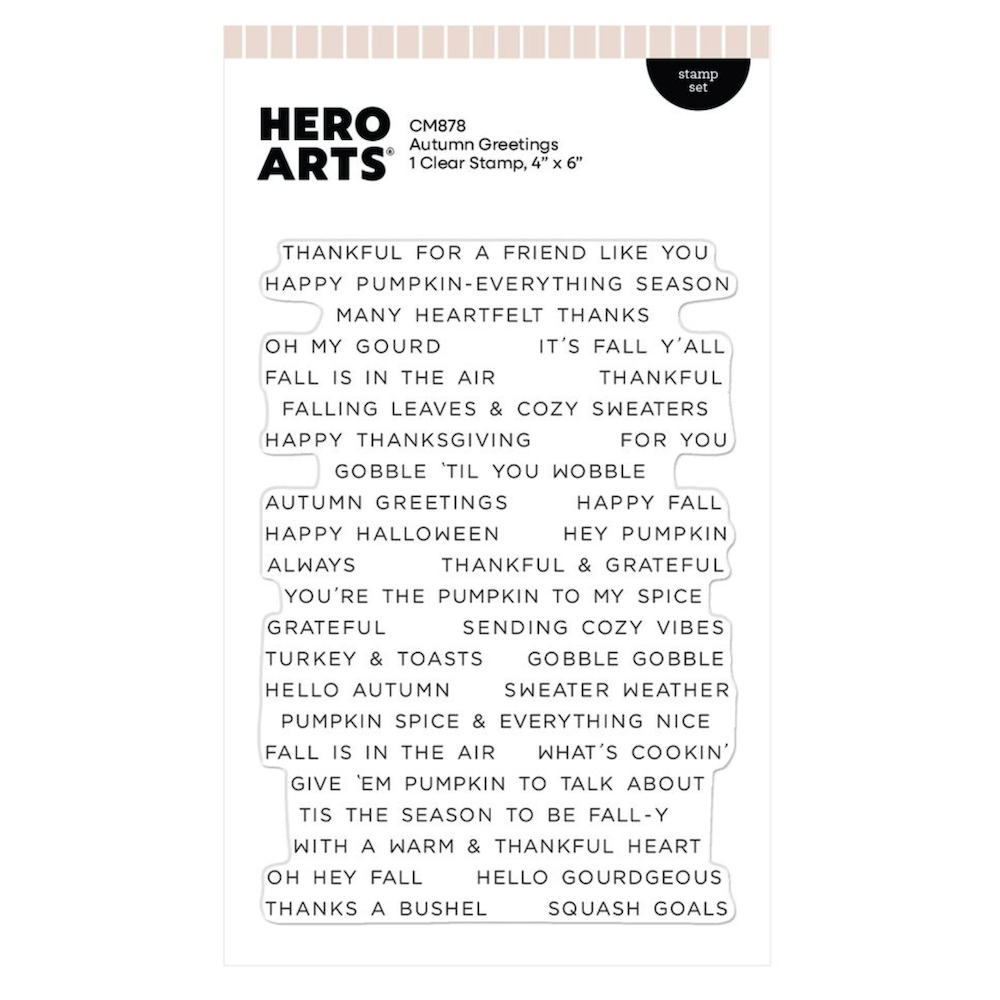 Hero Arts Autumn Greetings Clear Stamp Set cm878