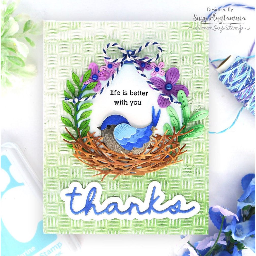 Simon Says Stamp Jolly Birdie Wafer Die s951 DieCember Thanks Card | color-code:ALT07