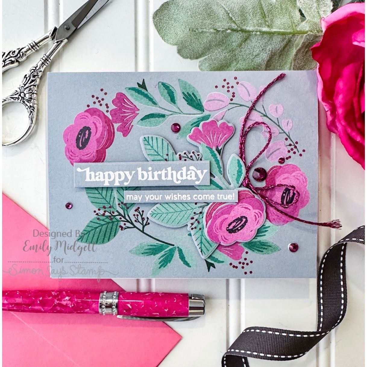 Simon Says Stamp Cardstock 100lb Steel sss138 DieCember Birthday Card | color-code:ALT04