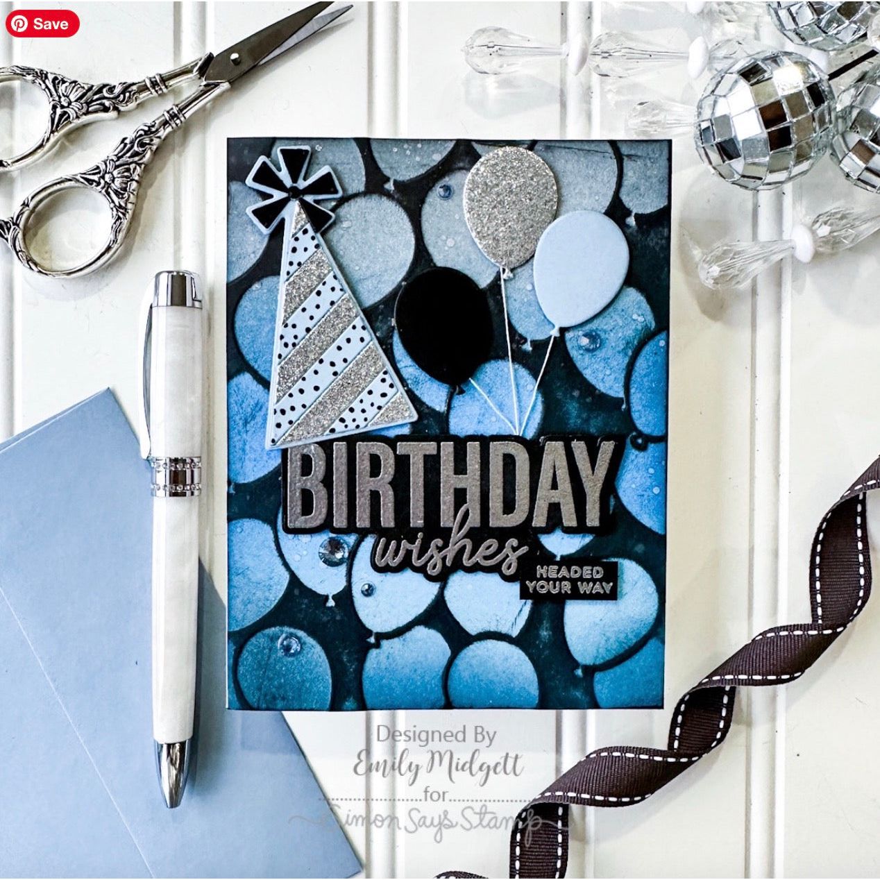 Simon Says Stamp Party Hat Wafer Dies sssd112879 Stamptember Birthday Card | color-code:ALT04