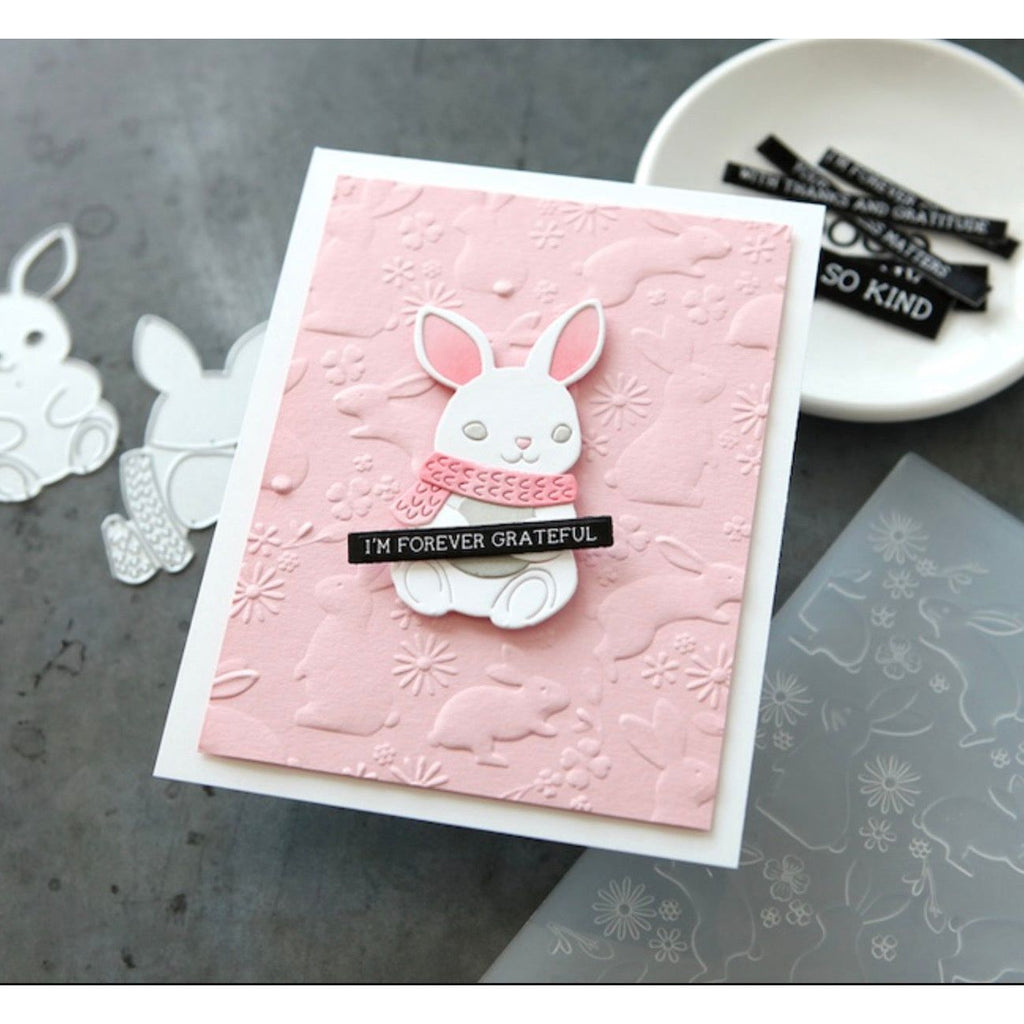 Simon Says Stamp Embossing Folder Springtime Bunnies sf516 Favorite Things Grateful Card | color-code:ALT02