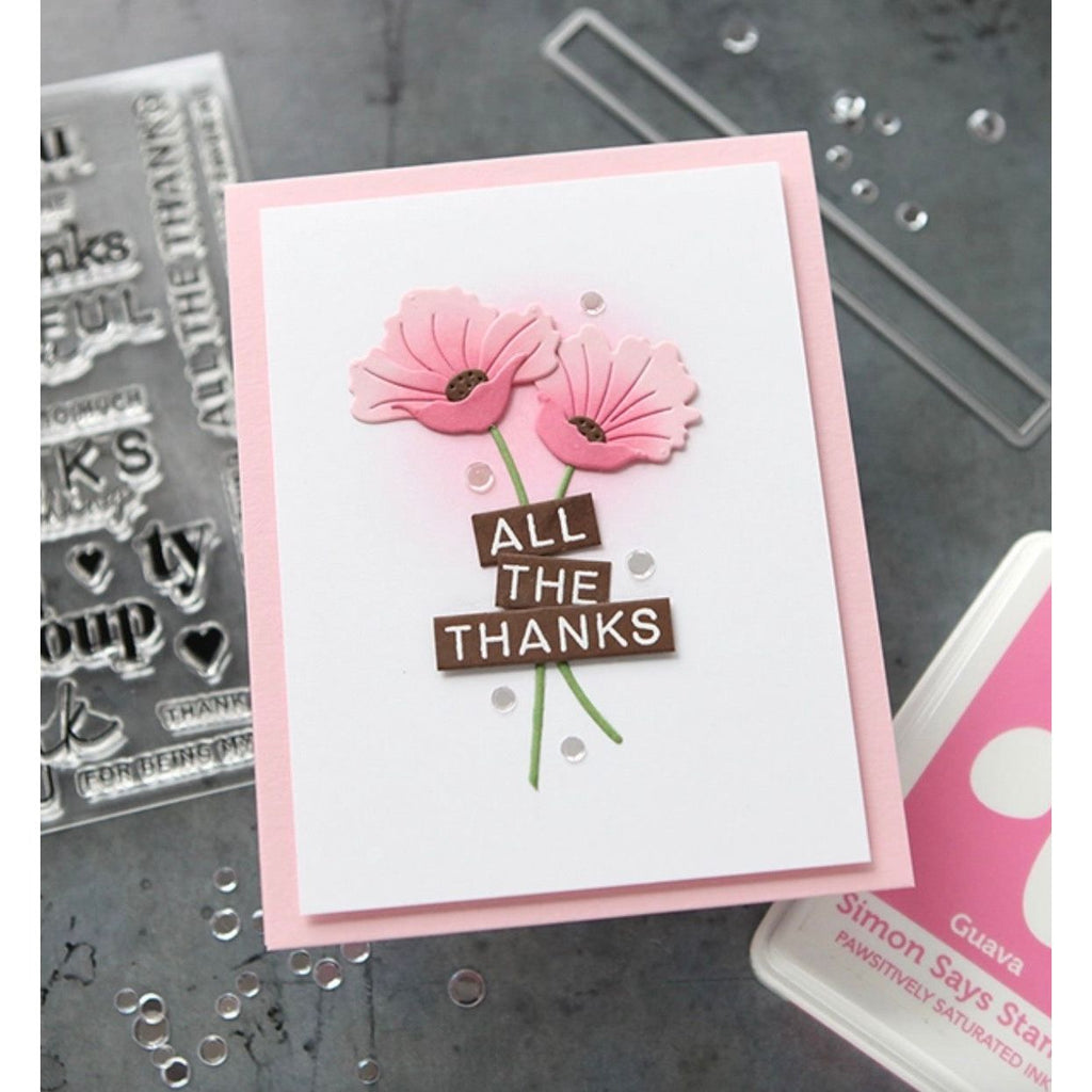 CZ Design Clear Stamps Thank You Basics cz393c Rain or Shine Thank You Card | color-code:ALT02