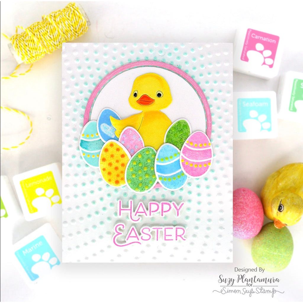 Simon Says Clear Stamps Happy Eggs 3176ssc Rain or Shine Easter Card | color-code:ALT06