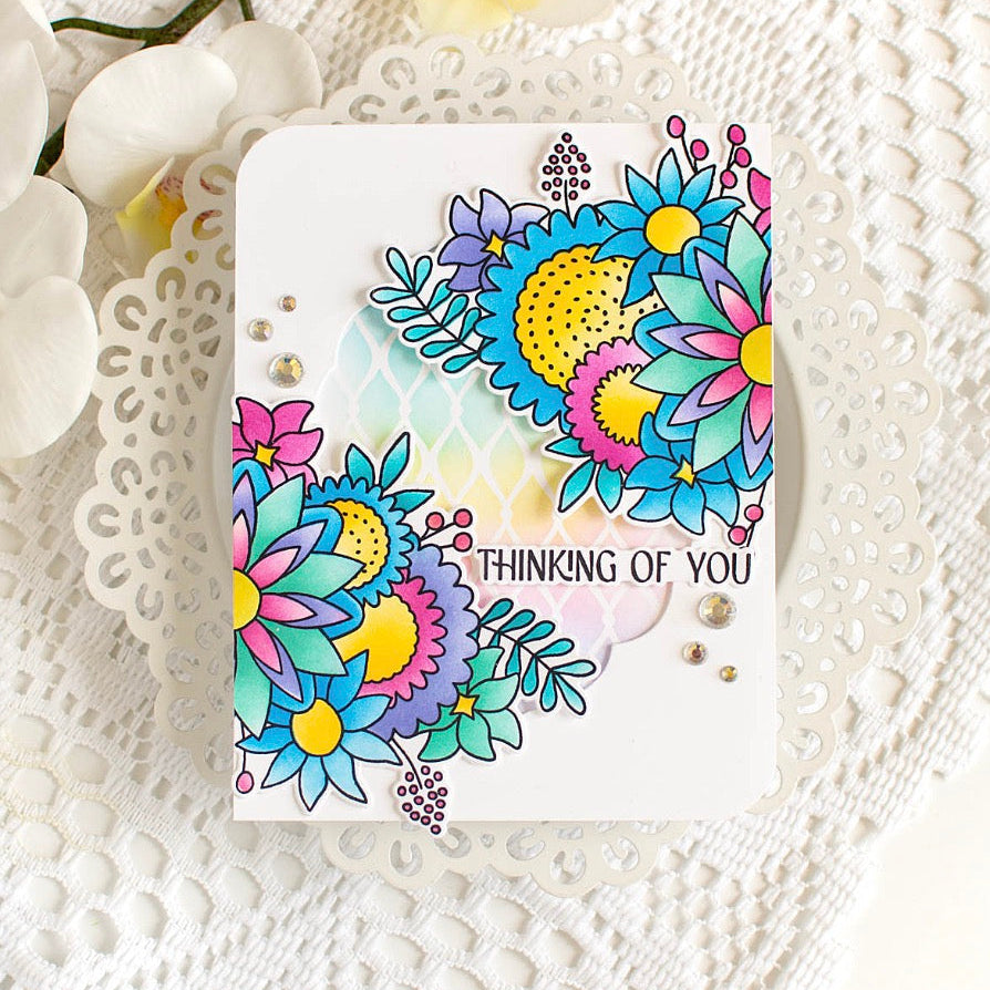 Simon Says Stamps and Dies Mandala Blossoms set964mb You Are My Favorite Thinking of You Card | color-code:ALT04