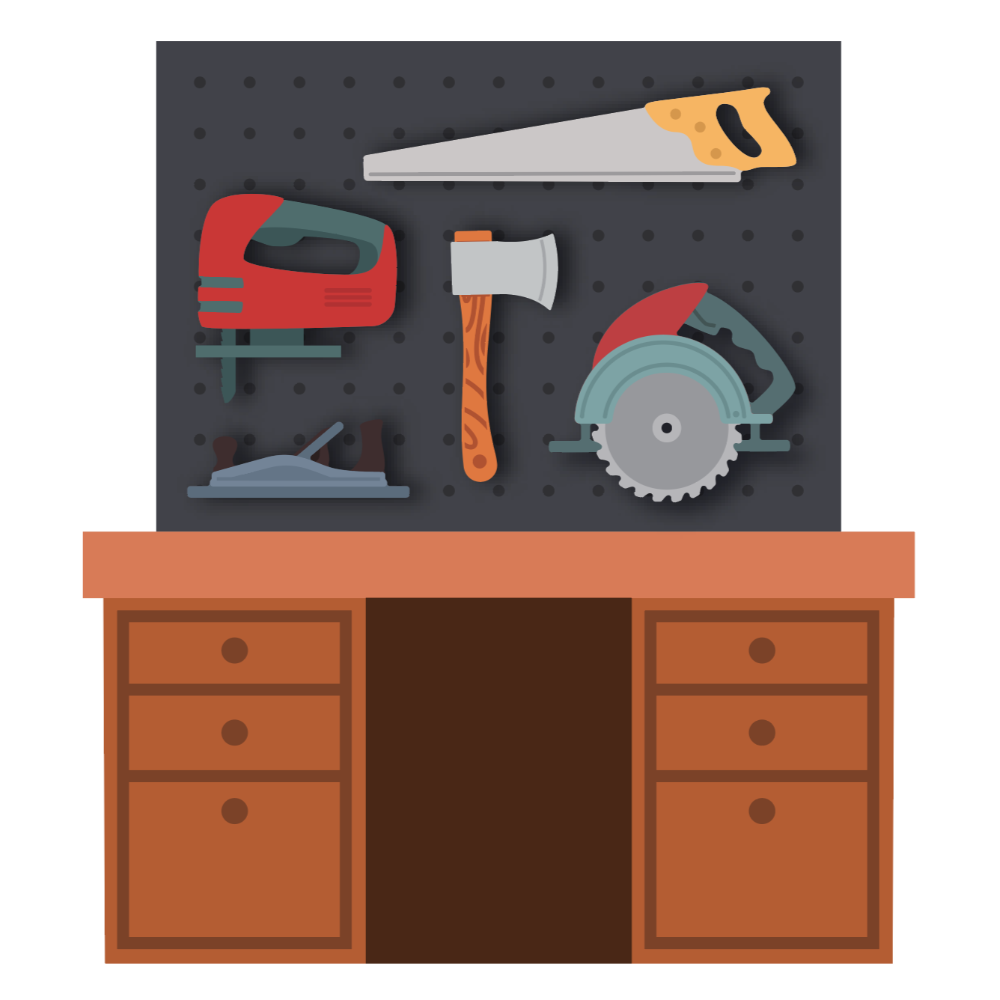 Honey Bee Lovely Layers Pegboard Desk And Woodworking Dies Bundle