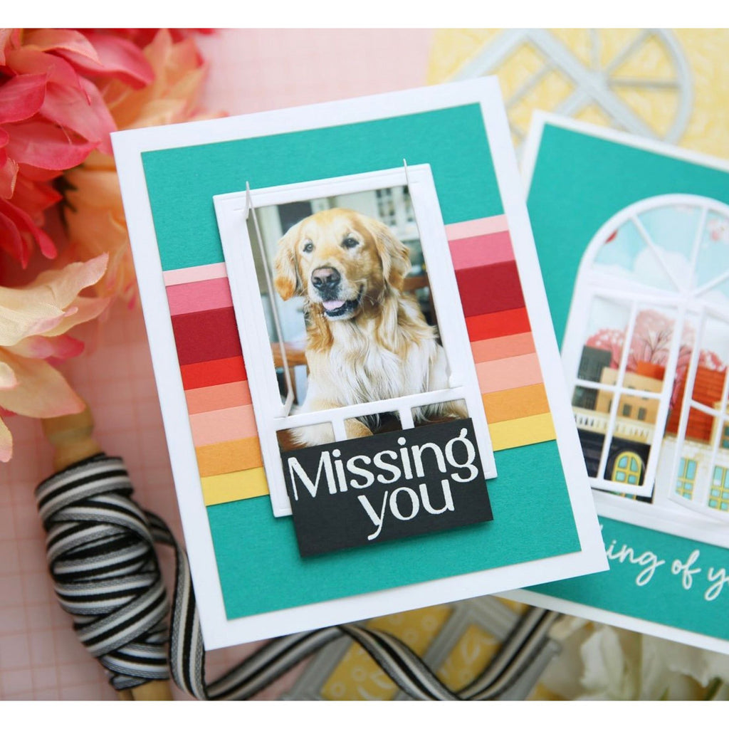 Simon Says Stamp Window Trio Wafer Dies 1401sd Miss You Card | color-code:ALT17