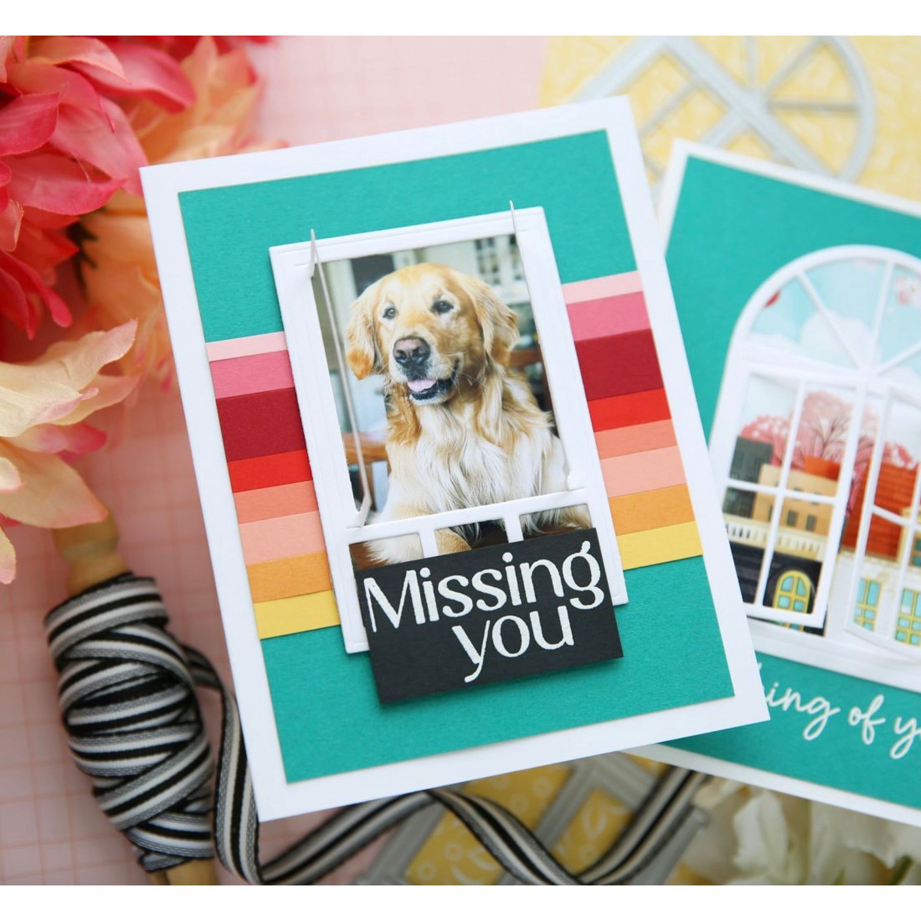 Simon Says Stamp Window Trio Wafer Dies 1401sd Miss You Card | color-code:ALT17