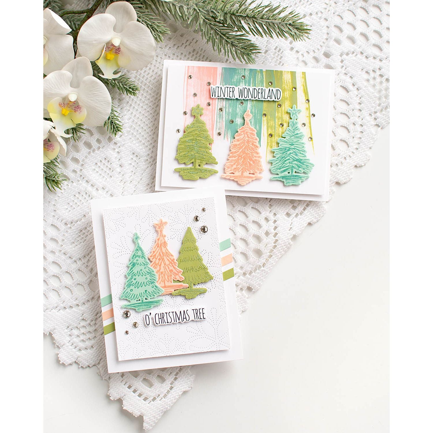 Tim Holtz Scribbly Christmas Stamps with Simon Says Stamp Dies Bundle setsc25 Christmas Cards | color-code:ALT04