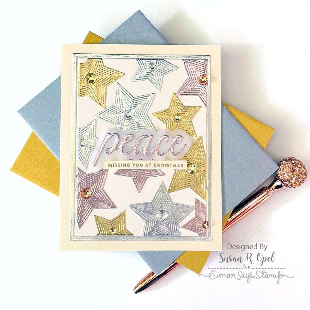 Simon Says Stamp Scripty Peace Wafer Dies 1208sd Festive Fun Christmas Card | color-code:ALT05