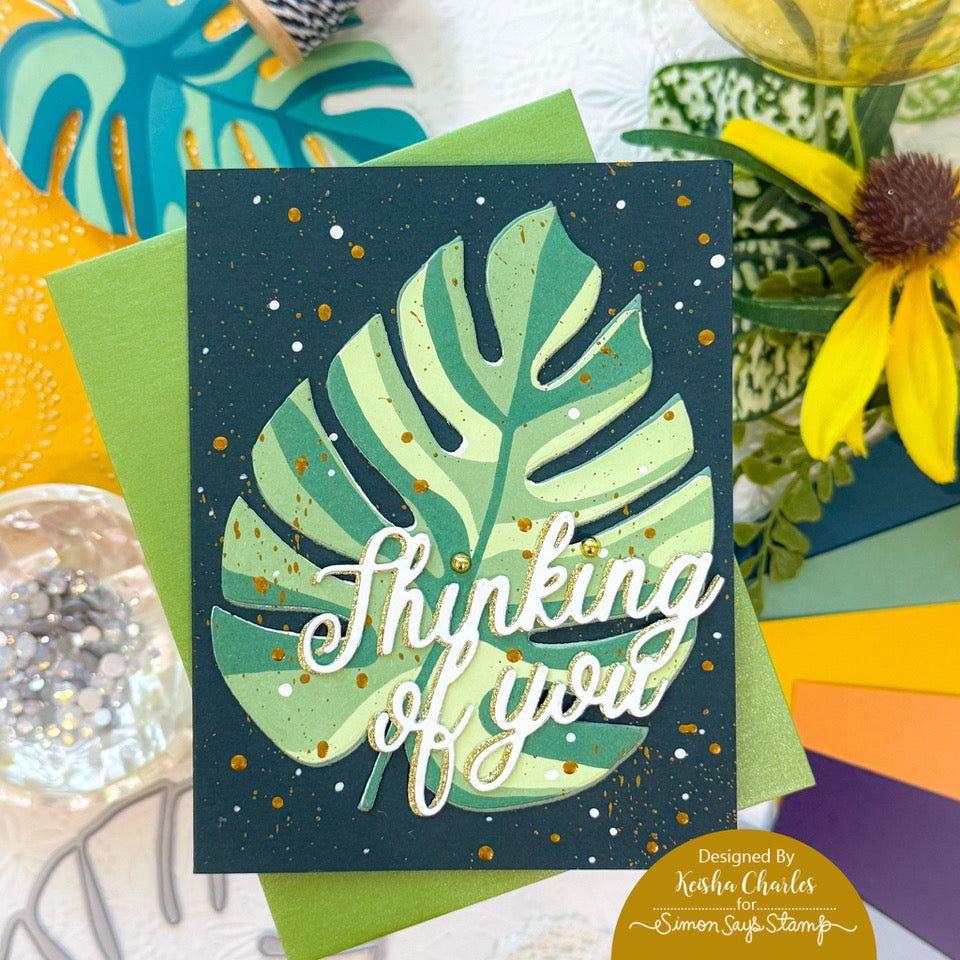 Simon Says Stamp Scripty Thinking of You Wafer Dies 1216sd DieCember Thinking of You Card