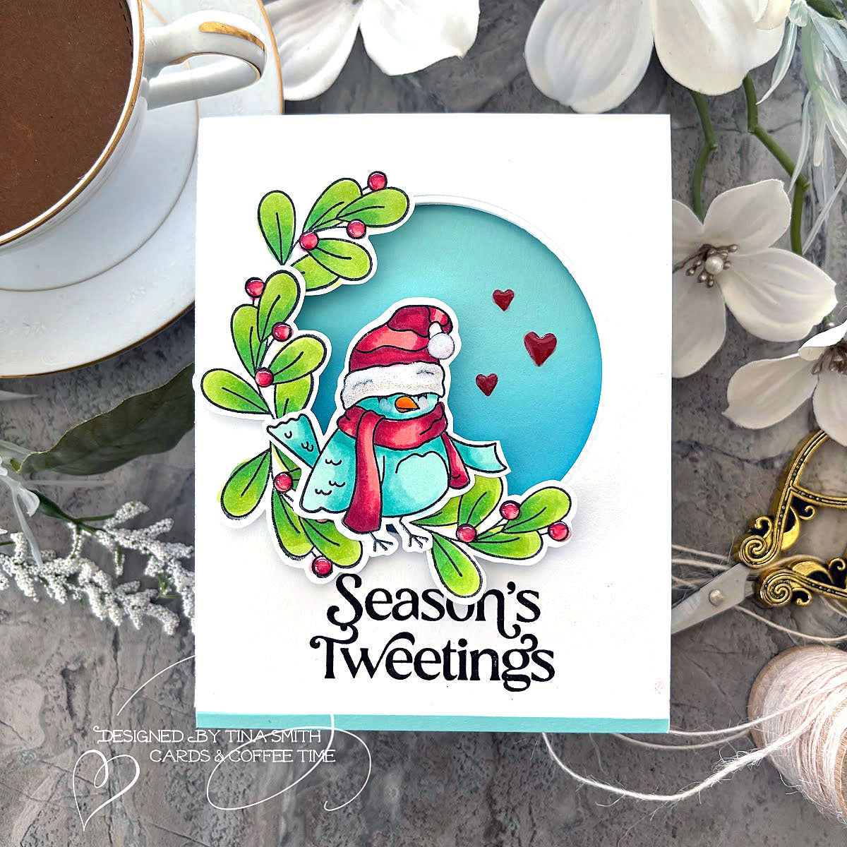 Simon Says Stamps And Dies Season's Tweetings set695st All The Joy Christmas Card | color-code:ALT04