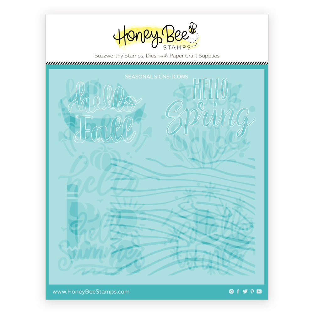Honey Bee Seasonal Signs Stencils And Dies Bundle