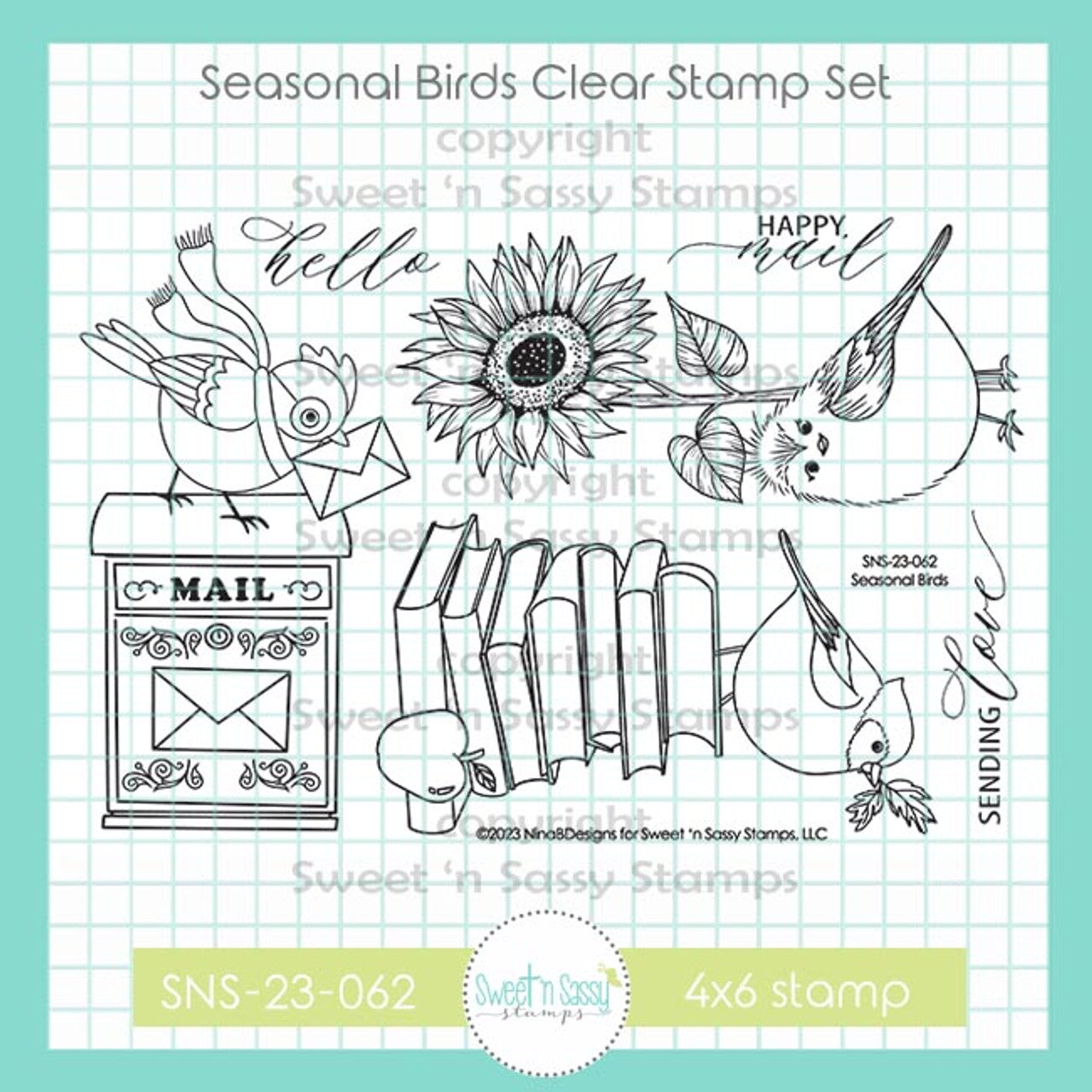 Sweet 'N Sassy Seasonal Birds Clear Stamps sns-23-062